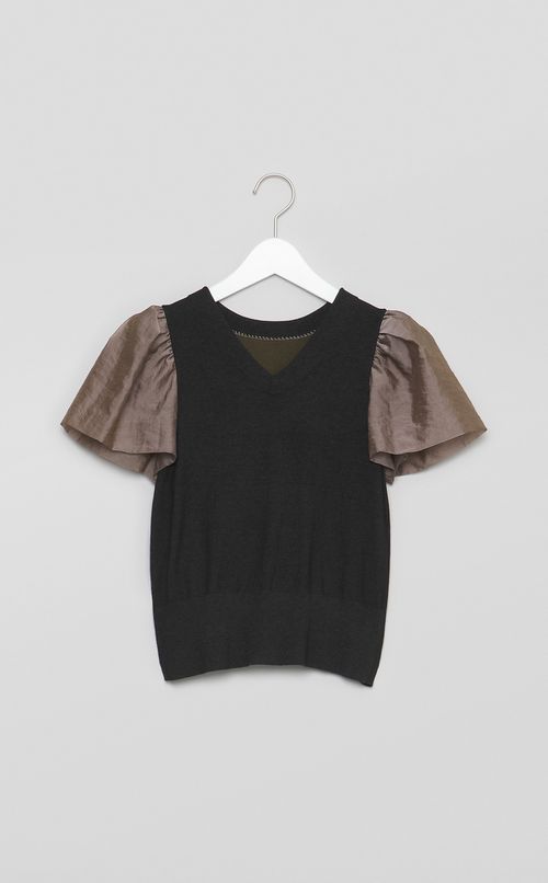 【reADdress】シアースリーブニットプルオーバー