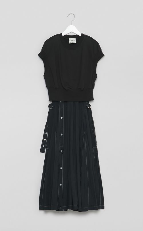 【reADdress】ノースリーブスウェットコンボワンピース