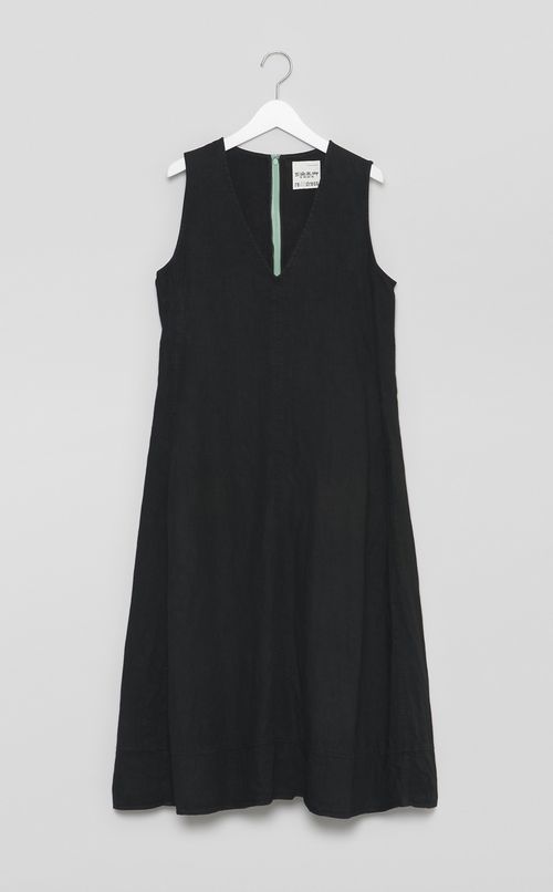 【reADdress】Vネックリネンノースリーブワンピース