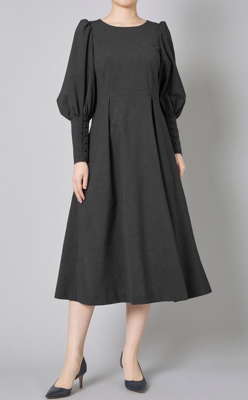 レースコンビスリーブワンピース