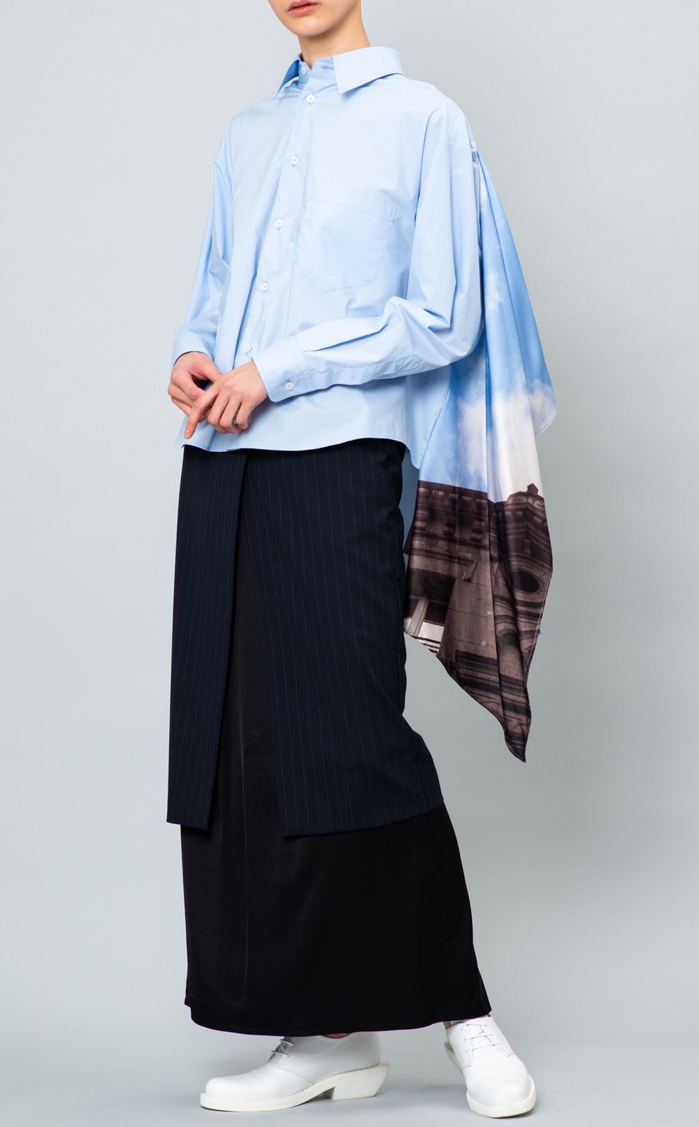 ラップスカート付ロングスカート