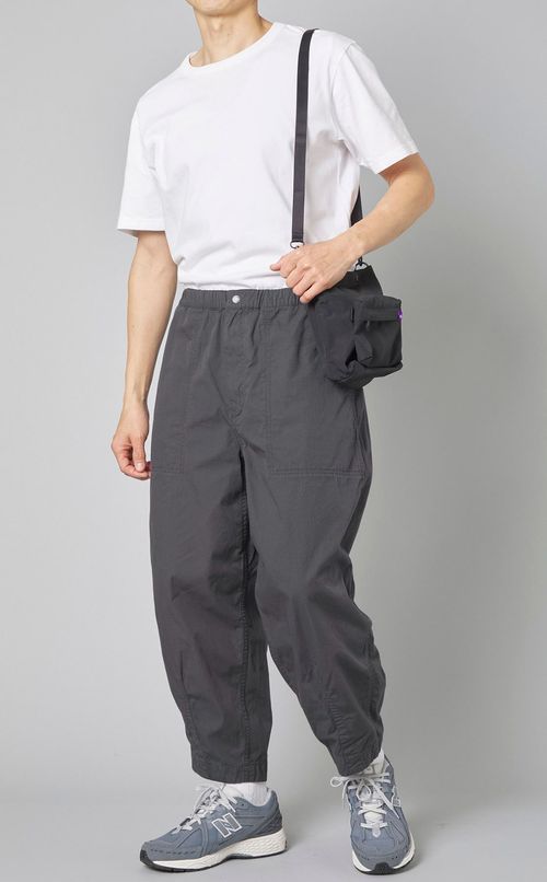 リップストップワイドクロップドパンツ