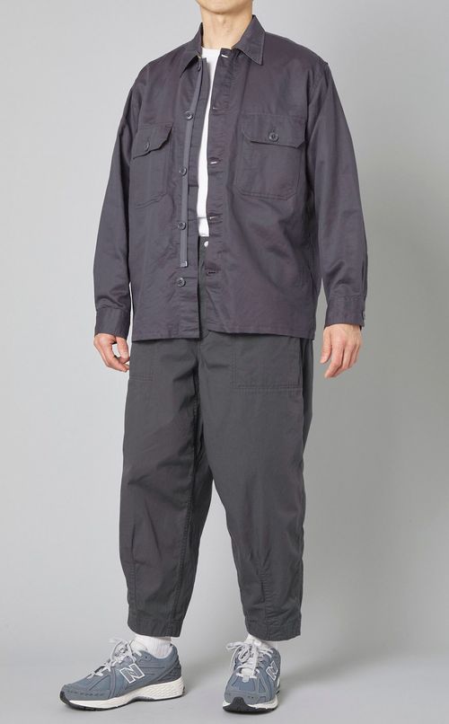 リップストップワイドクロップドパンツ