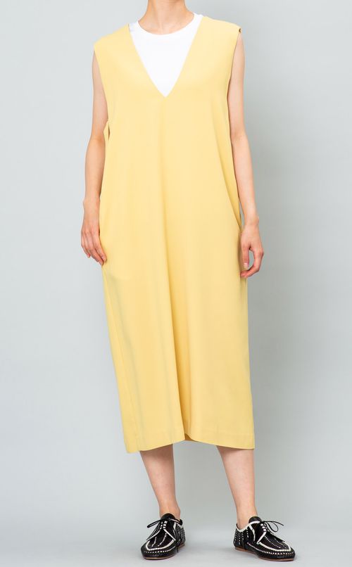 ジョーゼットVネックワンピース