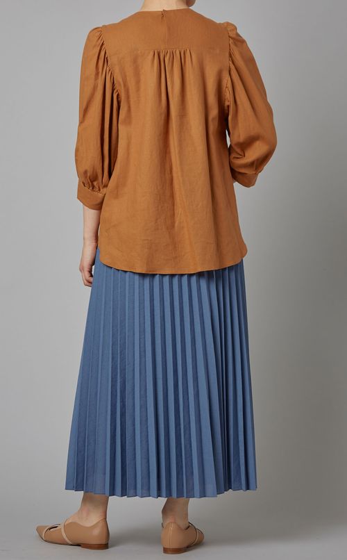 リネンストレッチブラウス