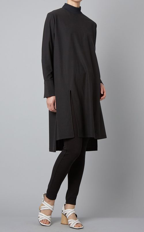 リラックススリットロングカットソー