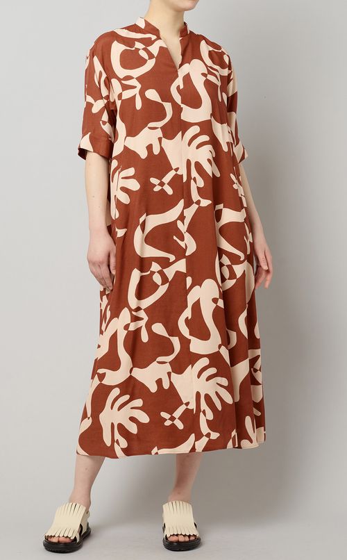 スキッパープリントワンピース