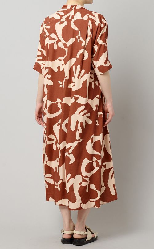 スキッパープリントワンピース