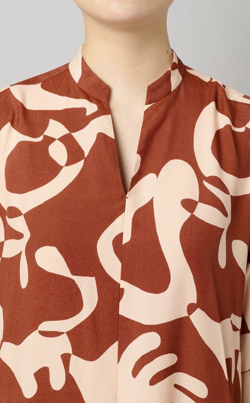 スキッパープリントワンピース