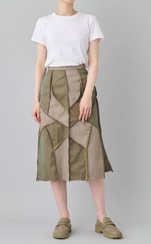 【roop】パッチワークスカート・リーフ