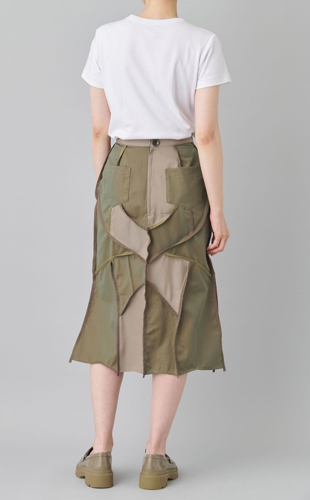 【roop】パッチワークスカート・リーフ