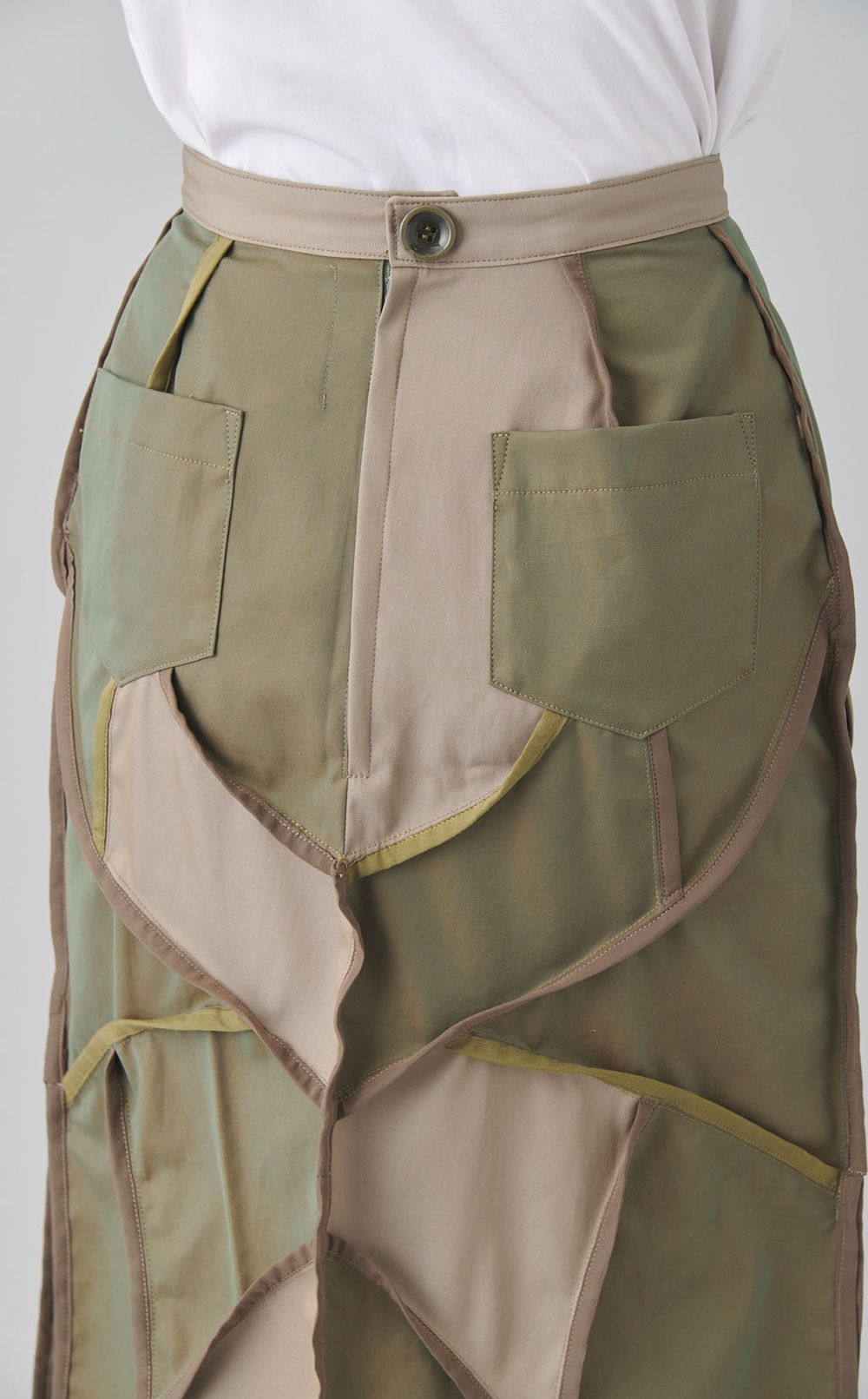 【roop】パッチワークスカート・リーフ