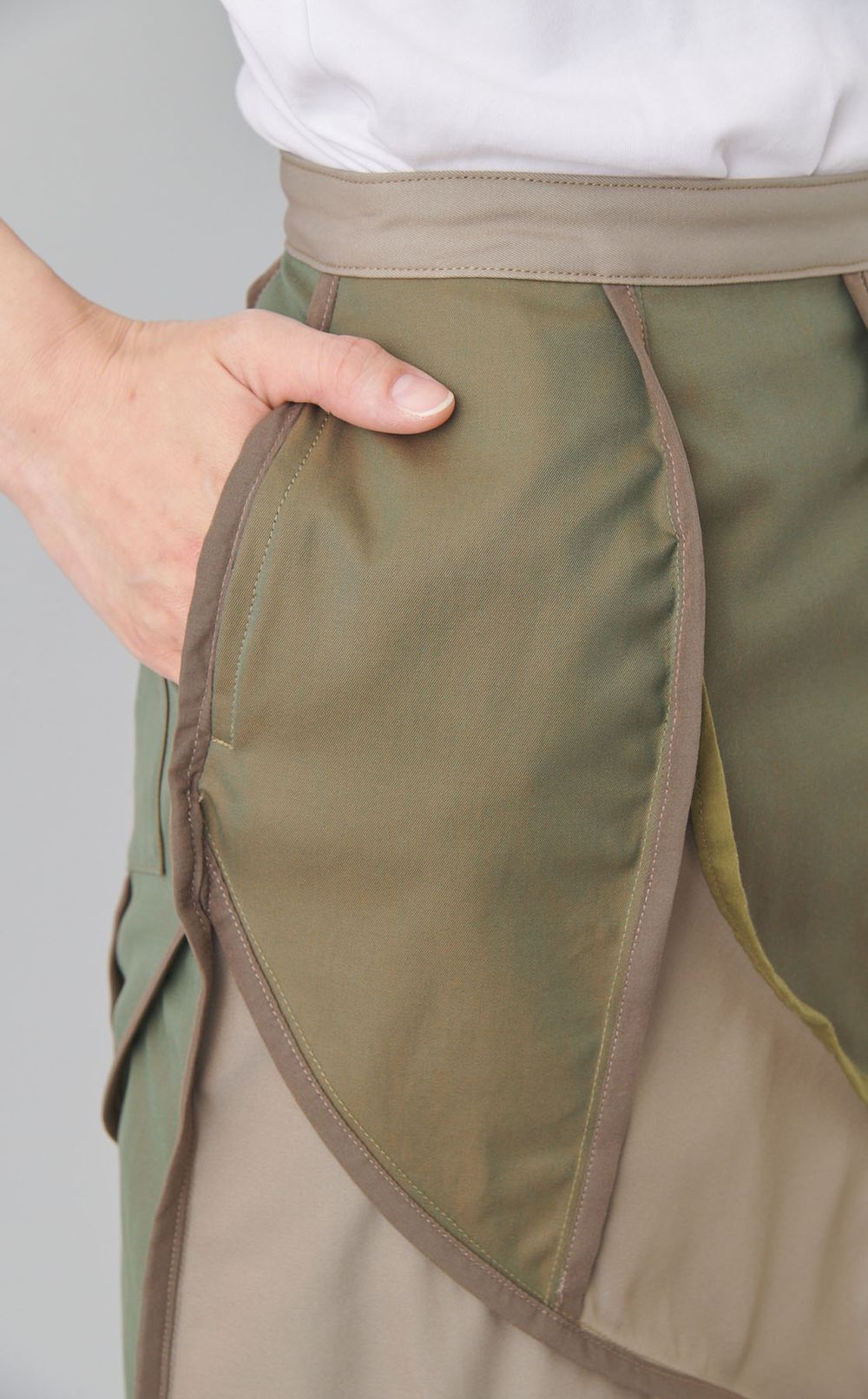 【roop】パッチワークスカート・リーフ