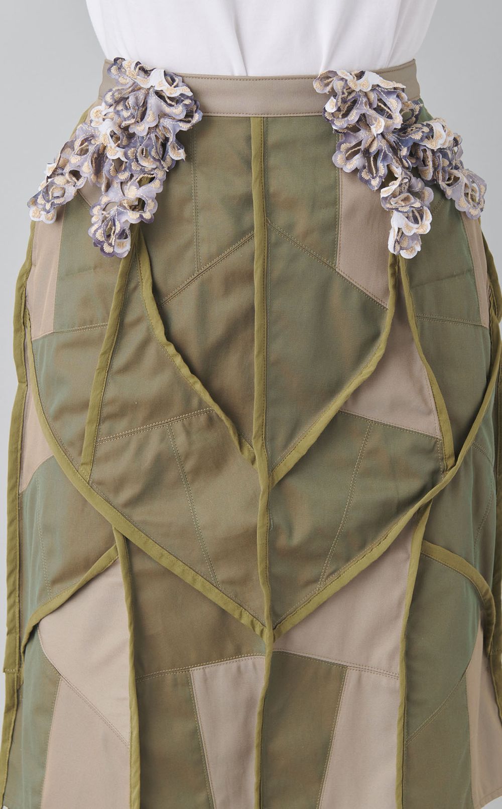 【roop】パッチワークスカート・フラワー