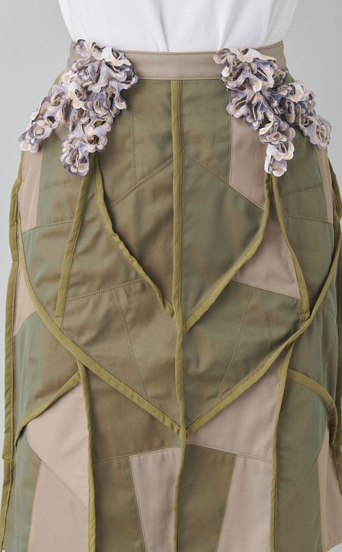 【roop】パッチワークスカート・フラワー