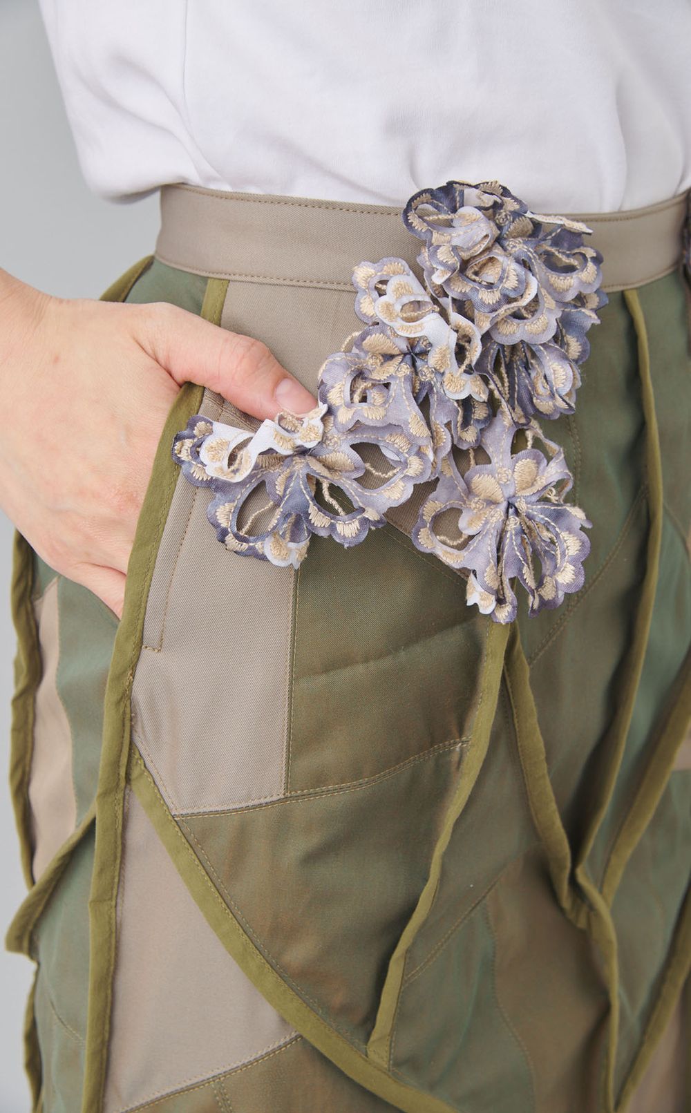 【roop】パッチワークスカート・フラワー