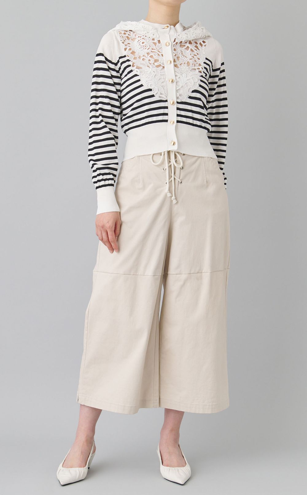 【roop】lace Layered Pants