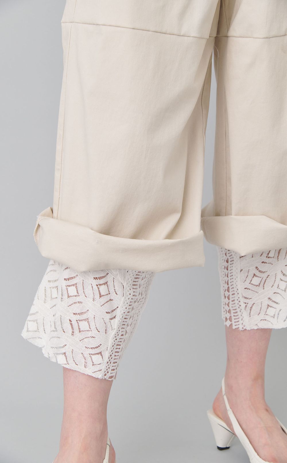 【roop】lace Layered Pants