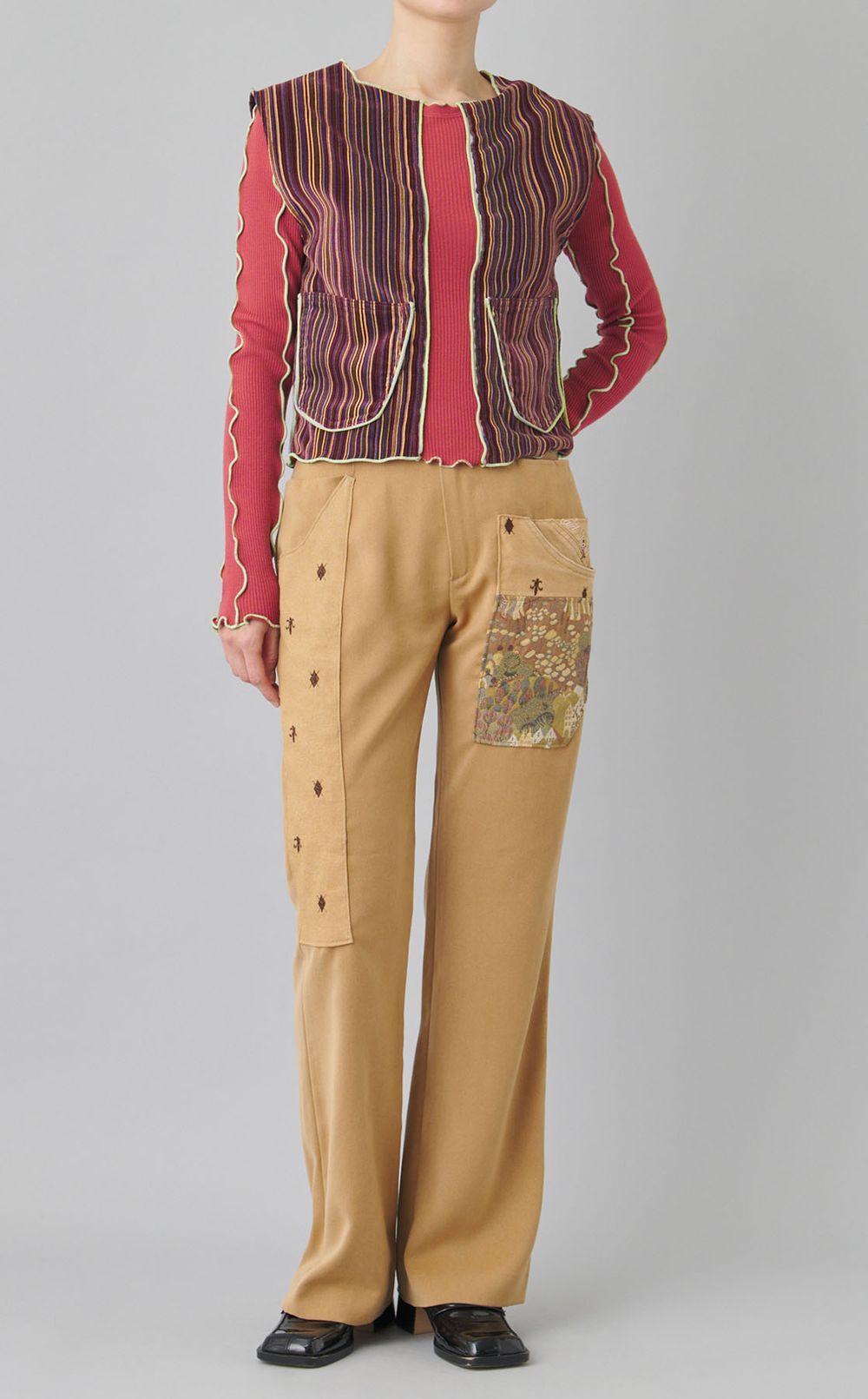 【roop】ジャガードミックスパンツ