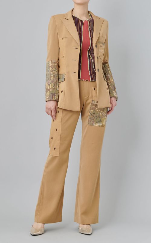 【roop】ジャガードミックスパンツ