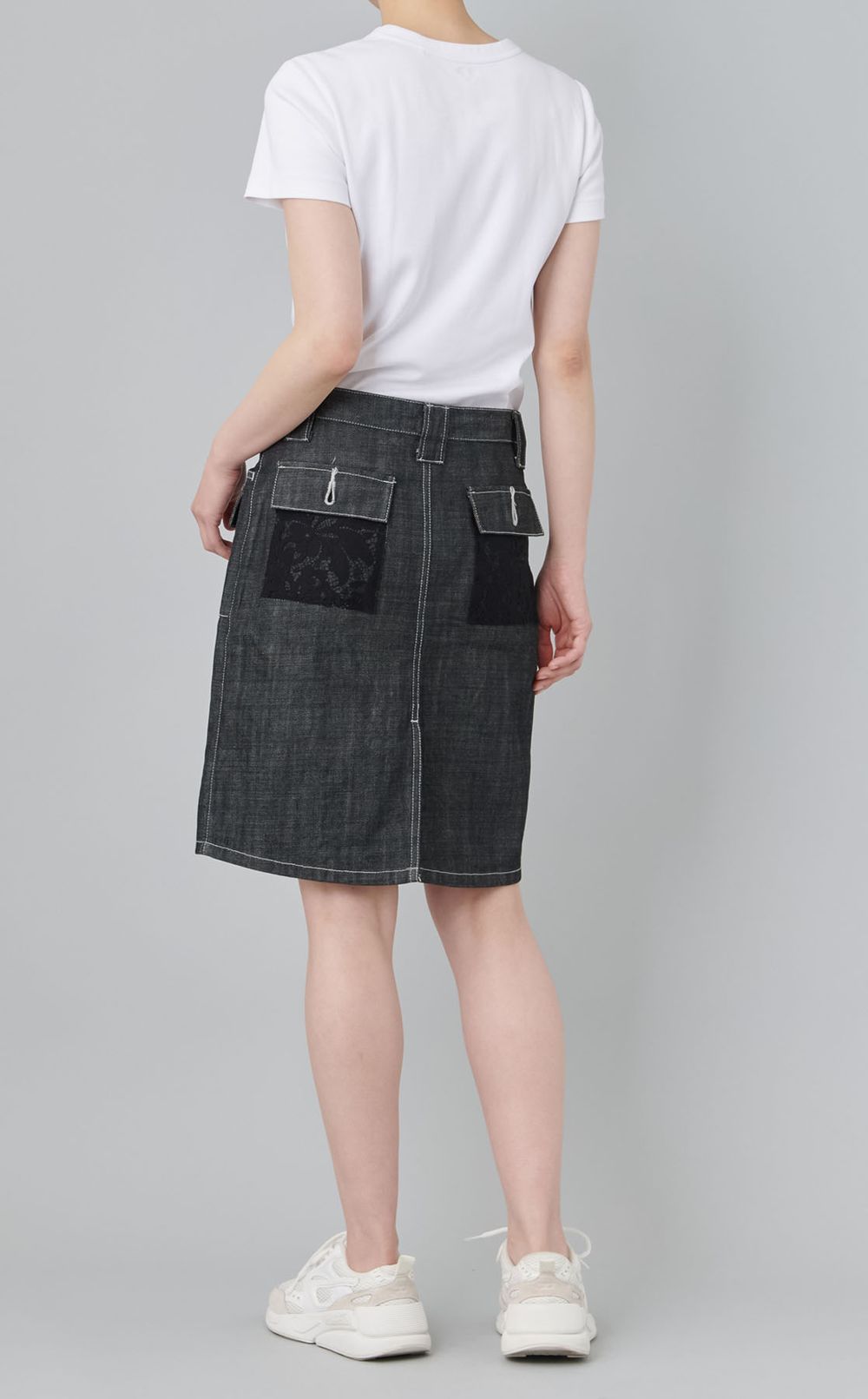 【reADdress】レースデニムミニスカート