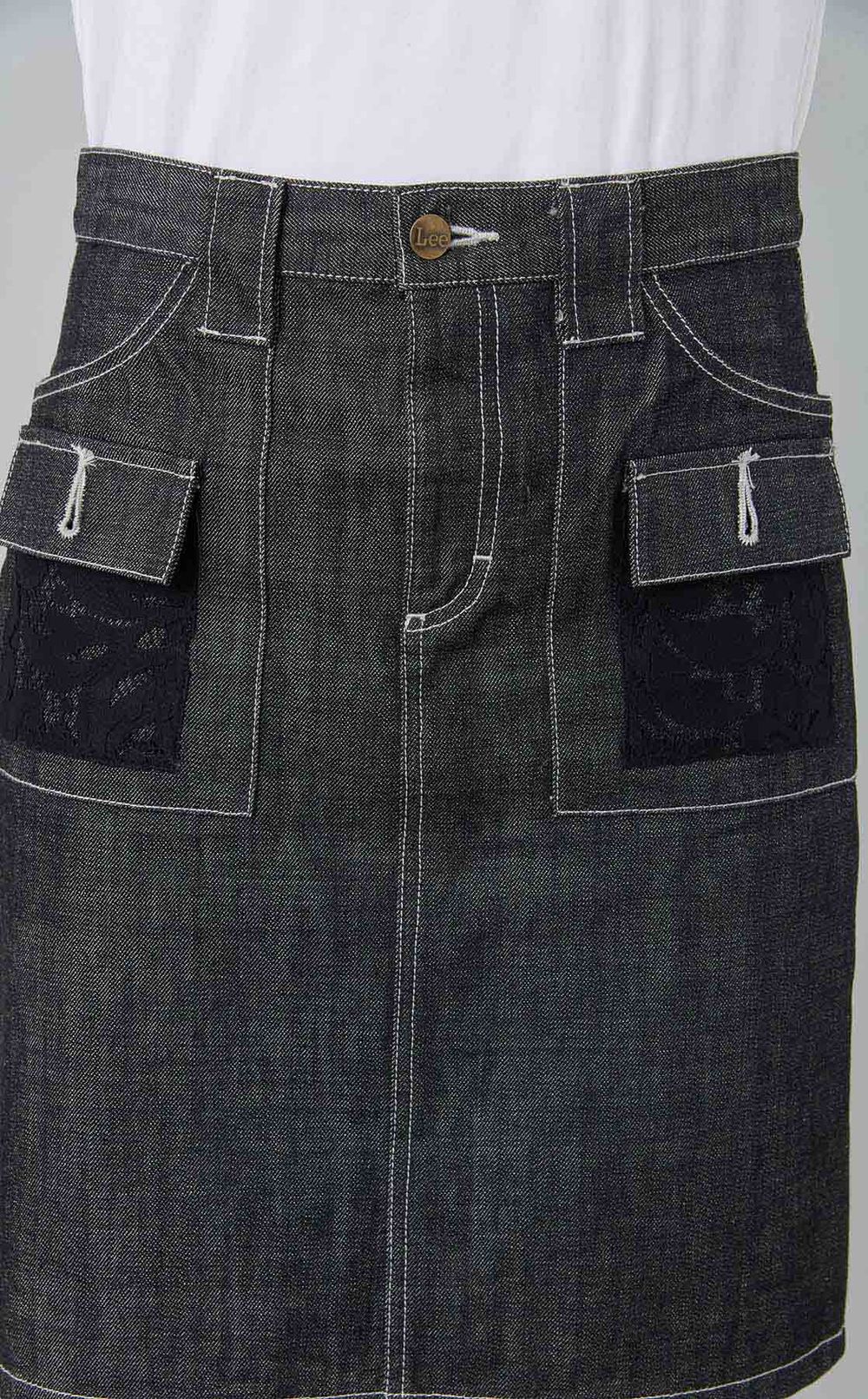 【reADdress】レースデニムミニスカート