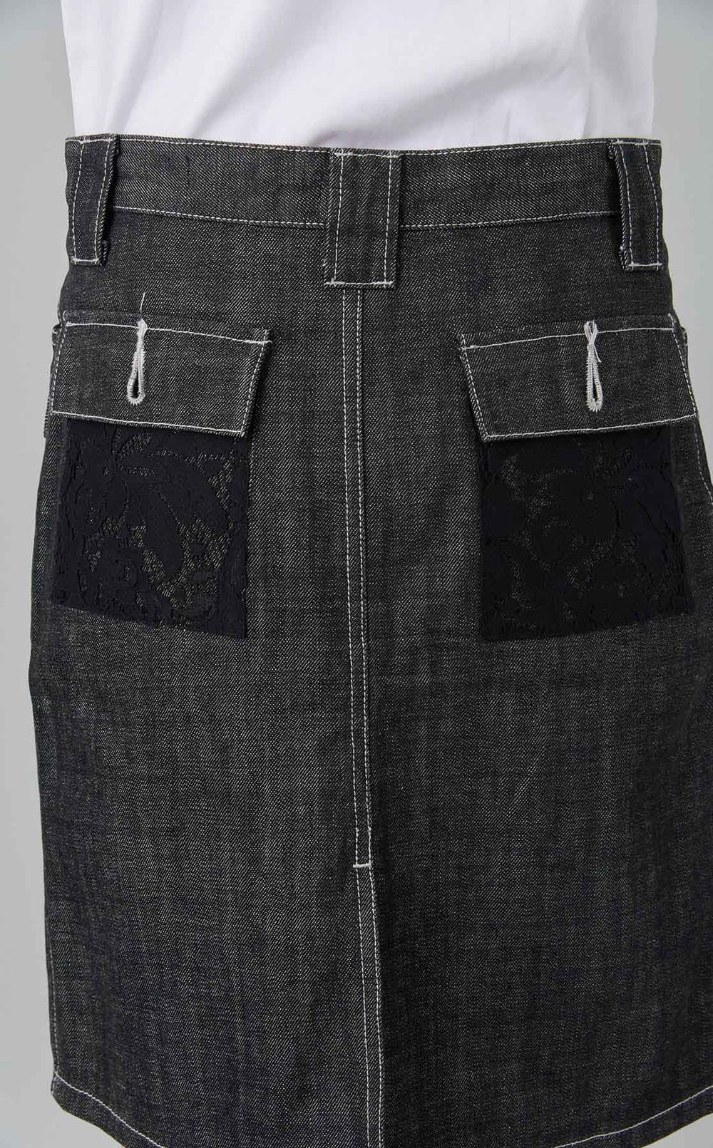 【reADdress】レースデニムミニスカート