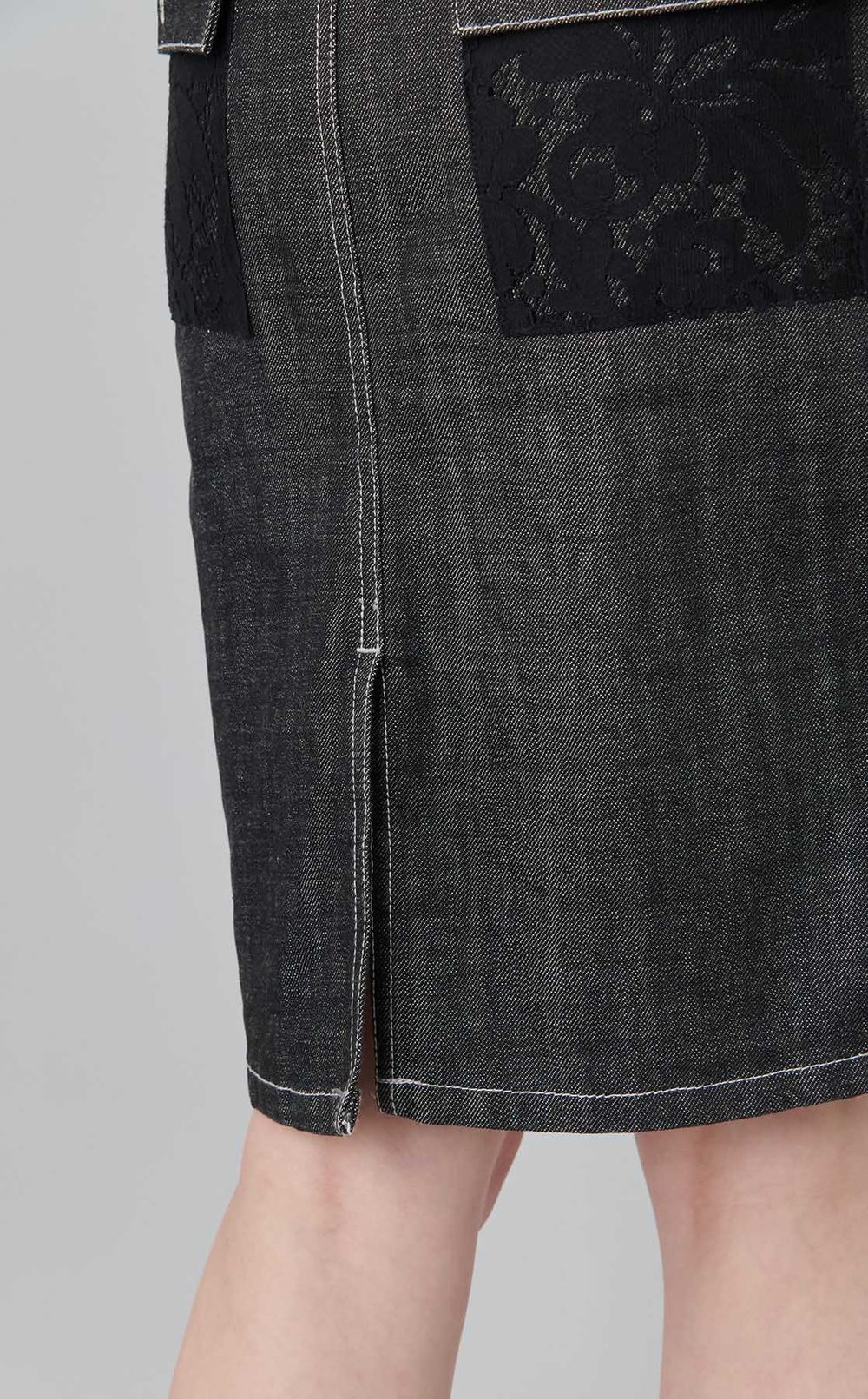 【reADdress】レースデニムミニスカート