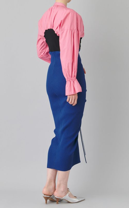 【roop】シャツニットドレス