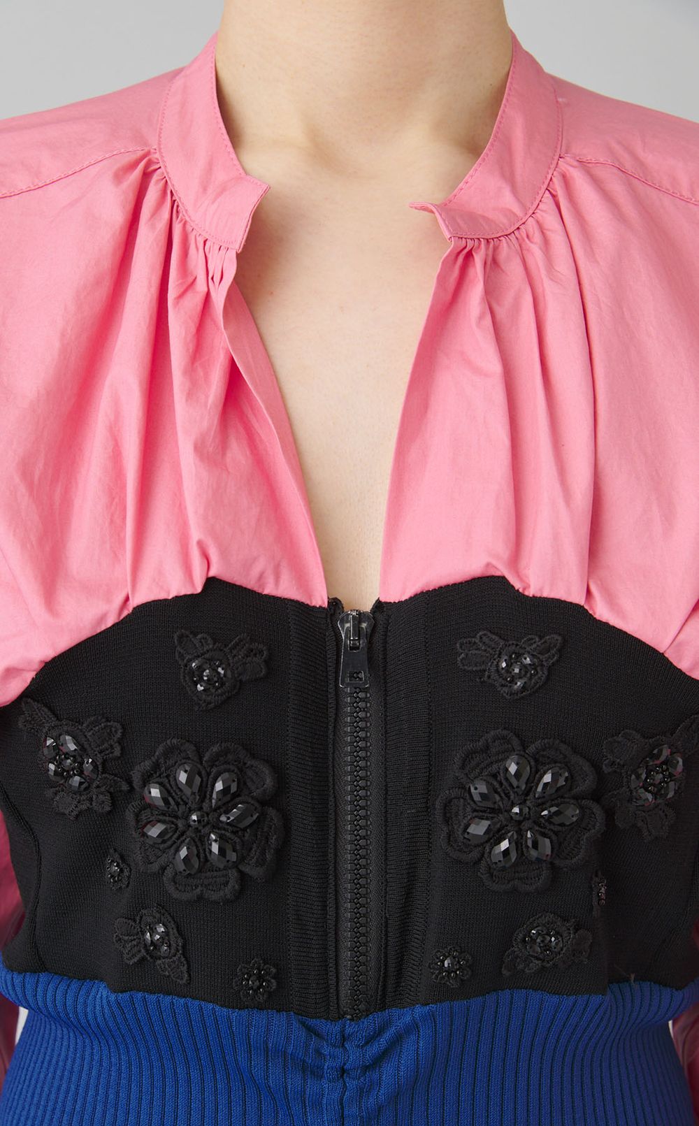 【roop】シャツニットドレス