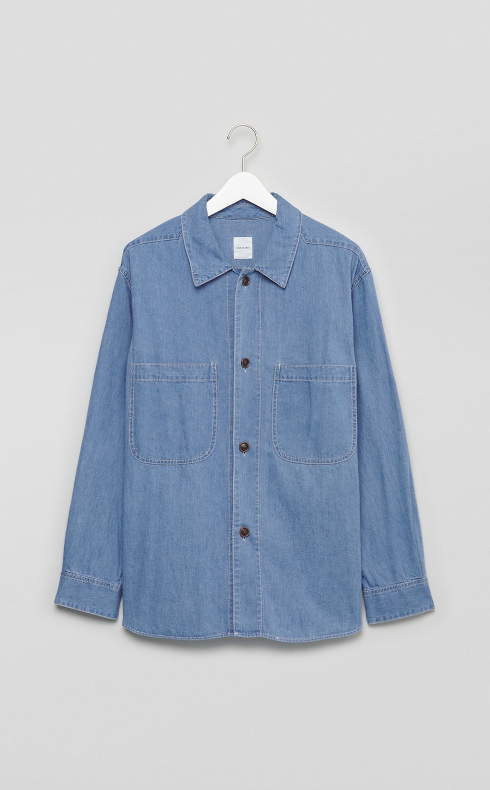 ムラ糸デニムワークシャツ