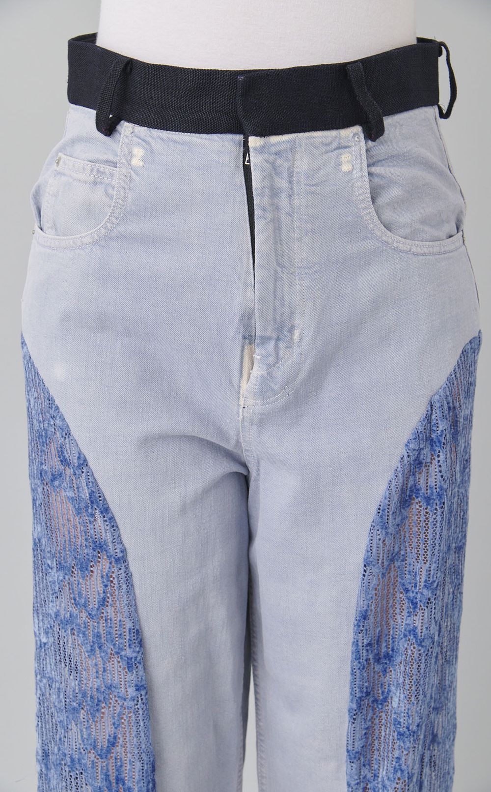 【roop】デニムドッキングレースパンツ