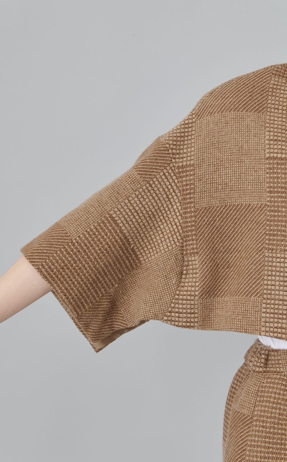 【roop】グレンチェックケープ