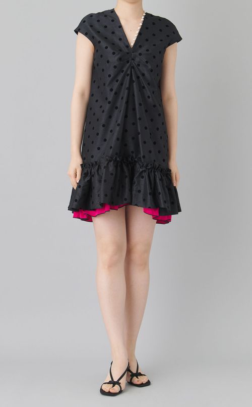 【roop】裾ギャザーワンピース