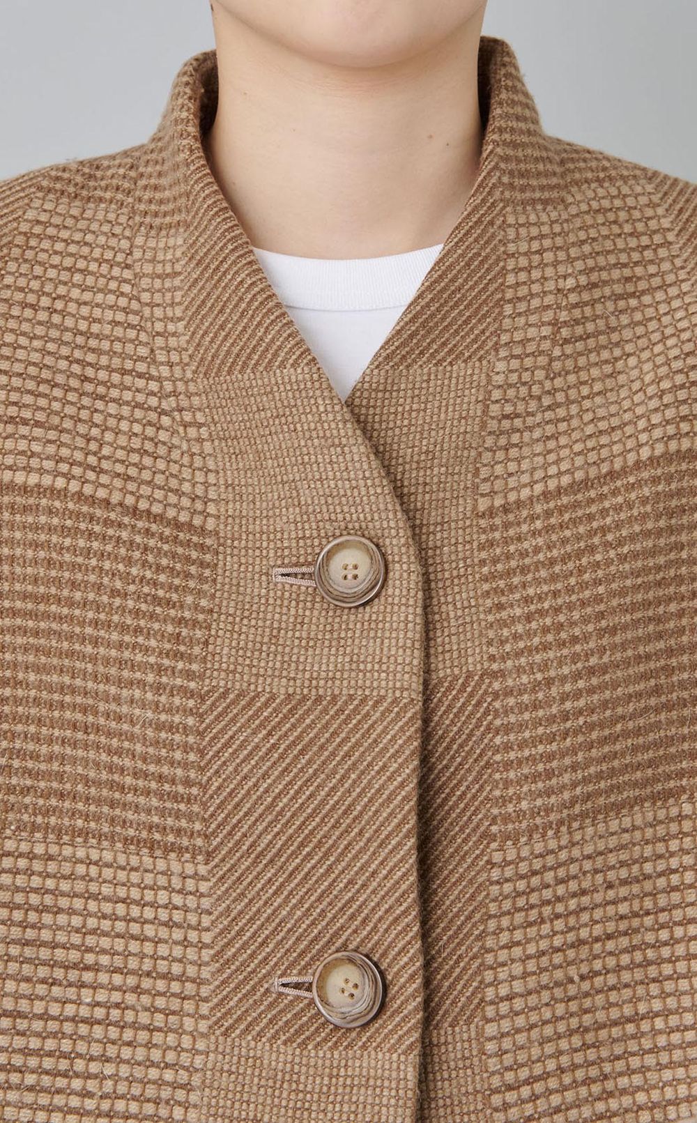 【roop】グレンチェックケープ