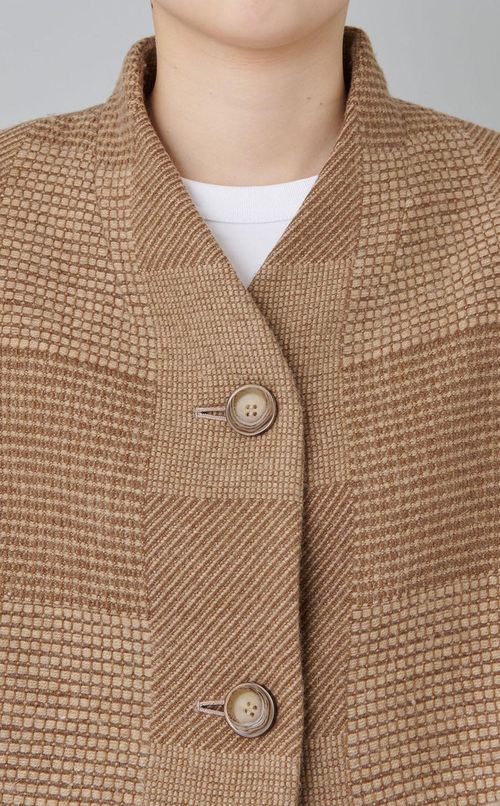 【roop】グレンチェックケープ