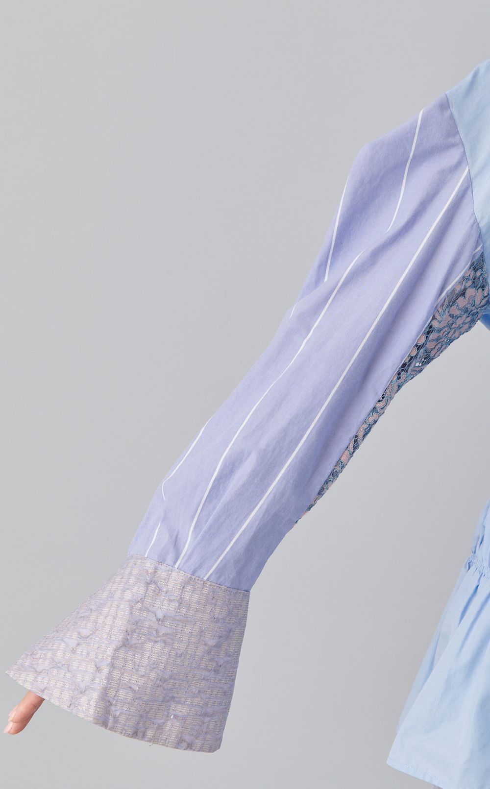 【roop】ストライプゴムシャーリングカーディガン