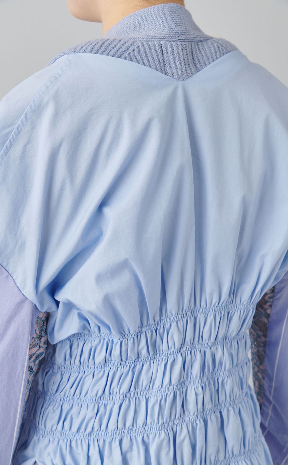 【roop】ストライプゴムシャーリングカーディガン