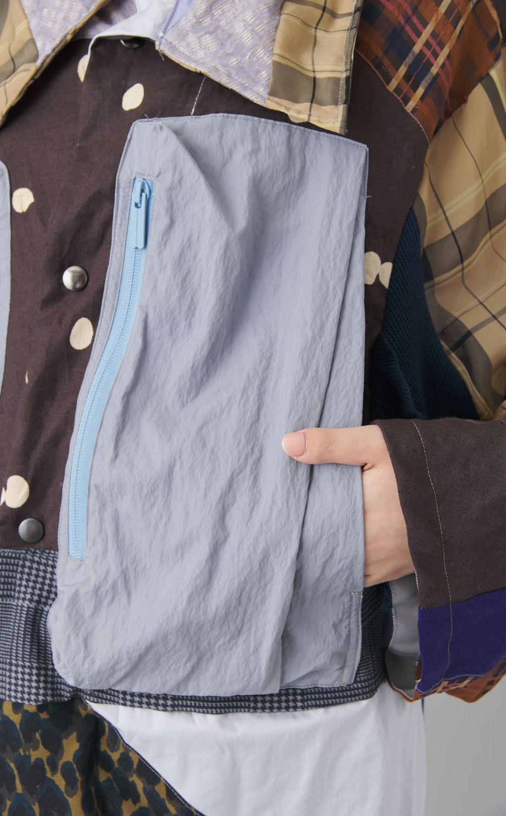 【roop】クレイジーチェックパターンパーカー