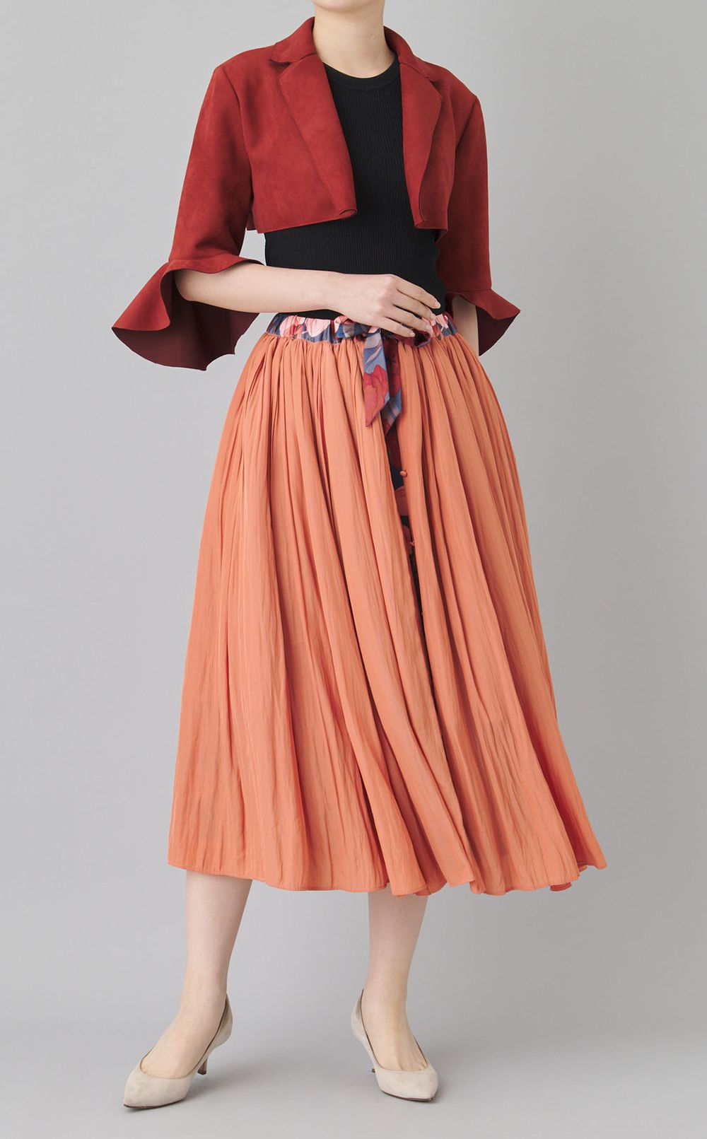 【roop】ベルスリーブショートジャケット