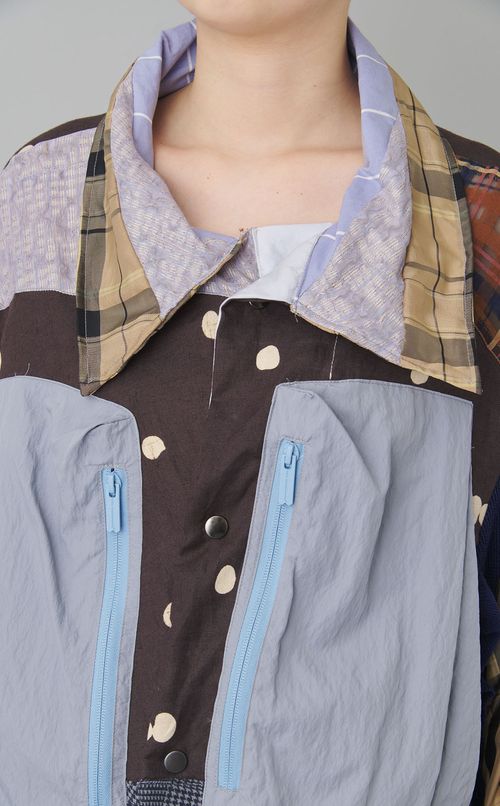 【roop】クレイジーチェックパターンパーカー