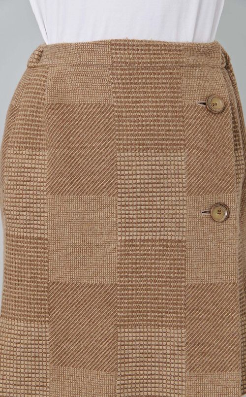 【roop】グレンチェックラップスカート