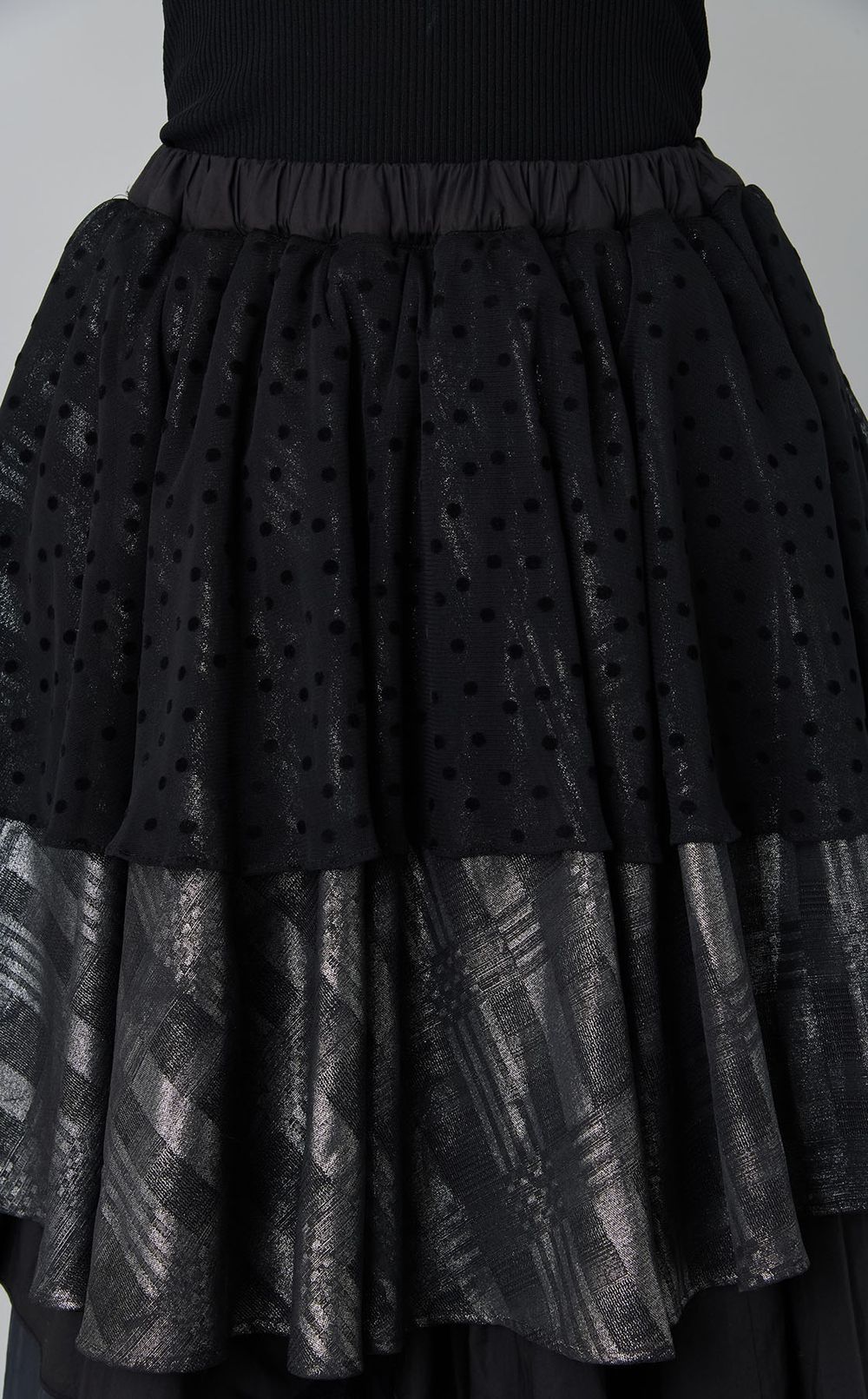 【roop】ギャザー4段スカート