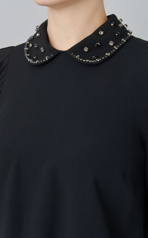 【roop】ドッキングビジューブラウス