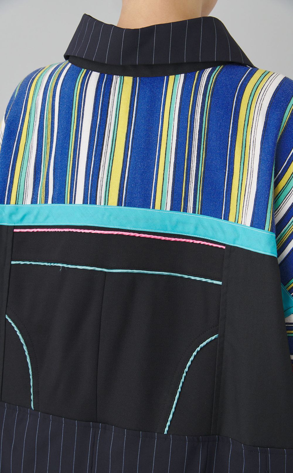 【roop】ネイビーストライプ×ブルーストライプシャツ