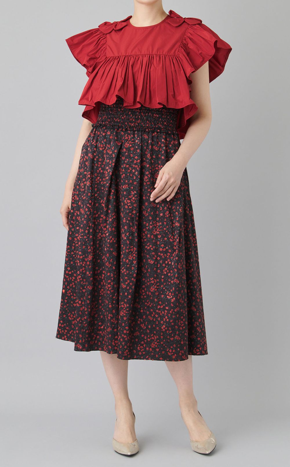 【roop】フラワーガーデンブラウス