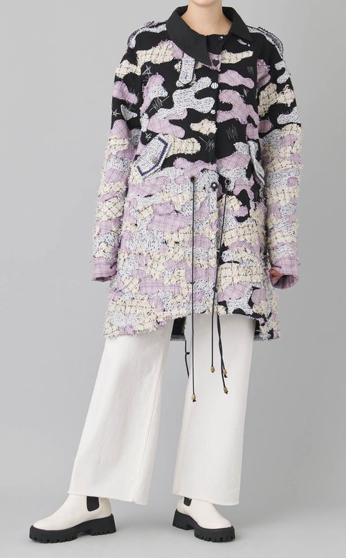 【roop】countrysid estand collar coat