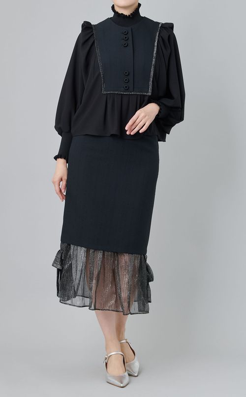 【roop】ラメフリルスカート