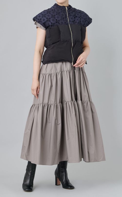 センタージップティアードワンピース