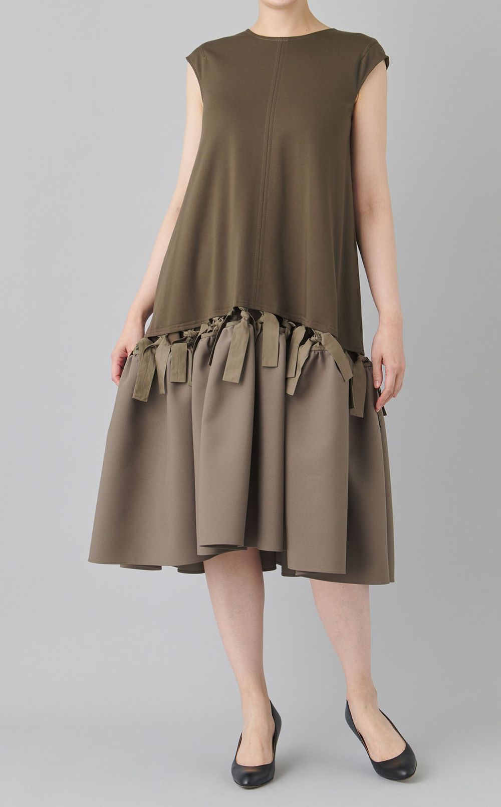 【roop】ノースリーブニットワンピ―ス